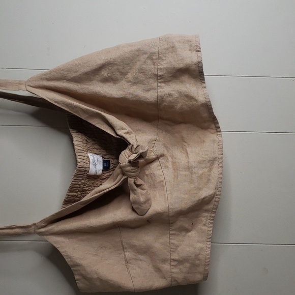 Women's Linen Crop Front Tie Tank - Universal Thread - Picture 4 of 8